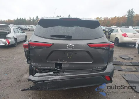 2022 Toyota Highlander Xle из США, поврежденный, VIN 5TDGZRBHXNS581295